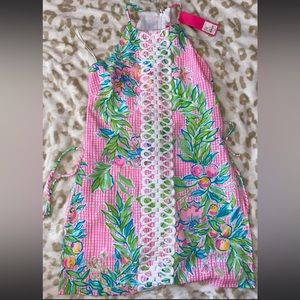 Lilly Pulitzer pearl romper in don’t stop Beleafing